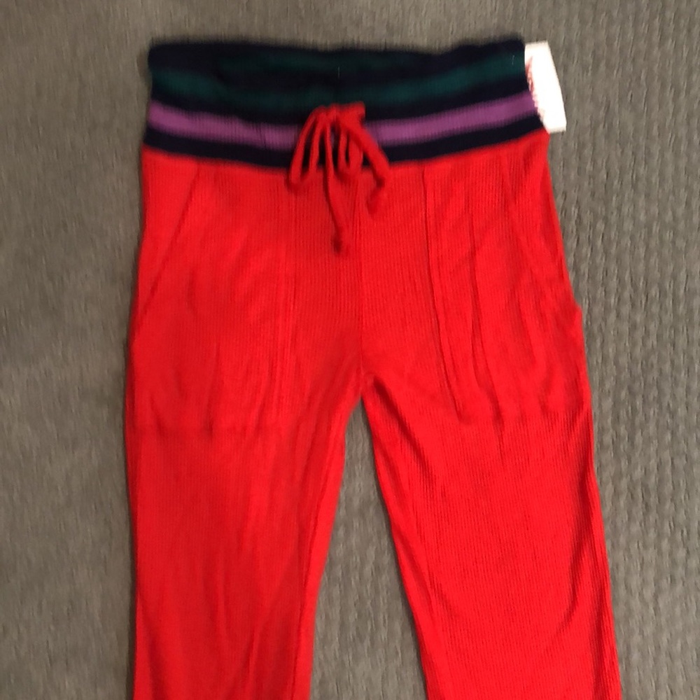 New Red lounge warm up pants